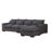 123" Wide Reversible Modular Sofa with Ottoman-970318932