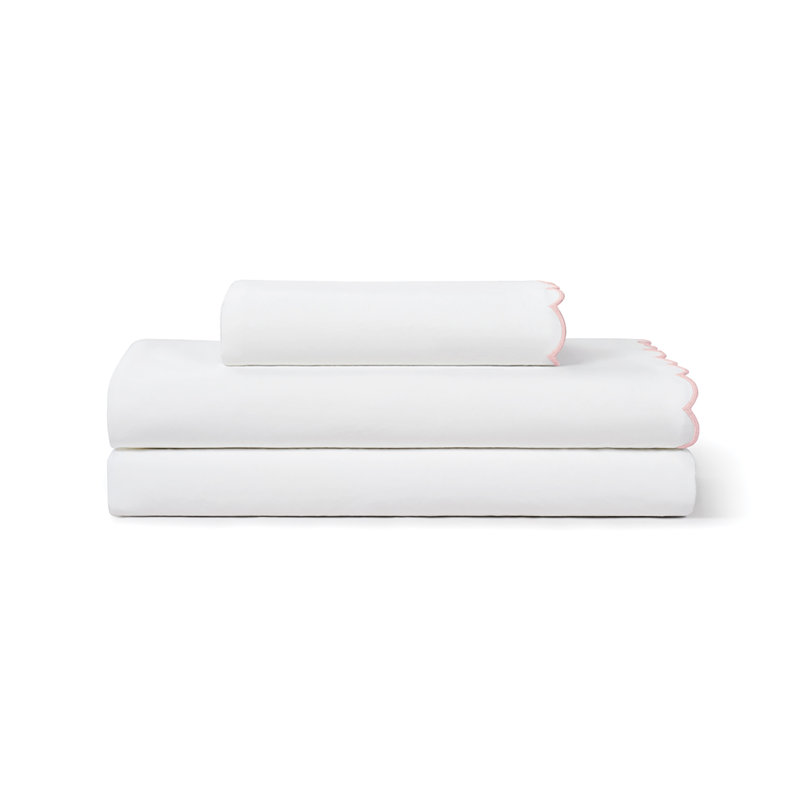 Peri Home Scallop Sheet Set, Twin Sheet Set with 1 Pillowcase