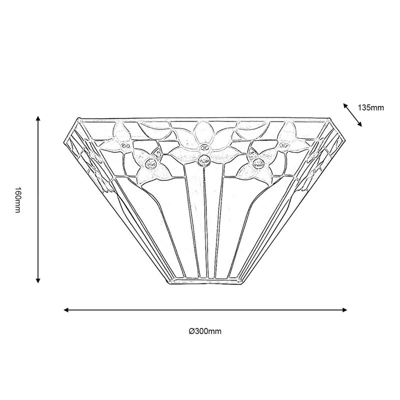 Camillo Glass Flush Mounted Sconce