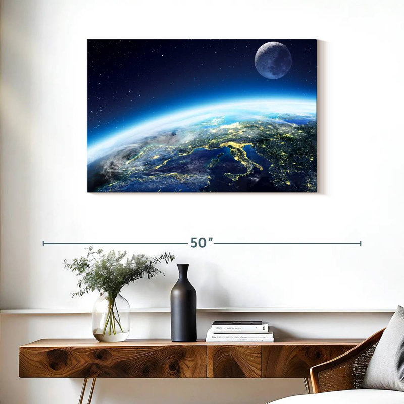 Oberle City Lights From Space, 24" H x 36" W
