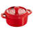 STAUB Ceramic 3-pc Mini Round Cocotte Set with Tray - Cherry-182986804