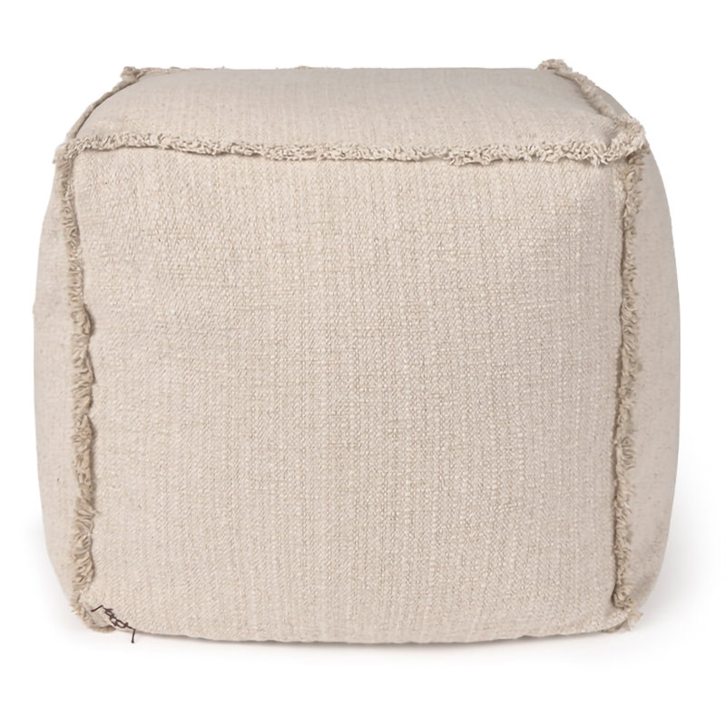 Square Pouf, Beige