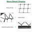 Filet de soccer portatif Soccer Rebondeur, 3 pi x 3 pi, réglable en angle, pliable, tube en métal robuste