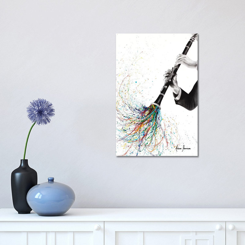 " A Clarinet Tune " by Ashvin Harrison, No Matte, Wrapped Canvas, 18'' H x 12'' W x 1.5'' D