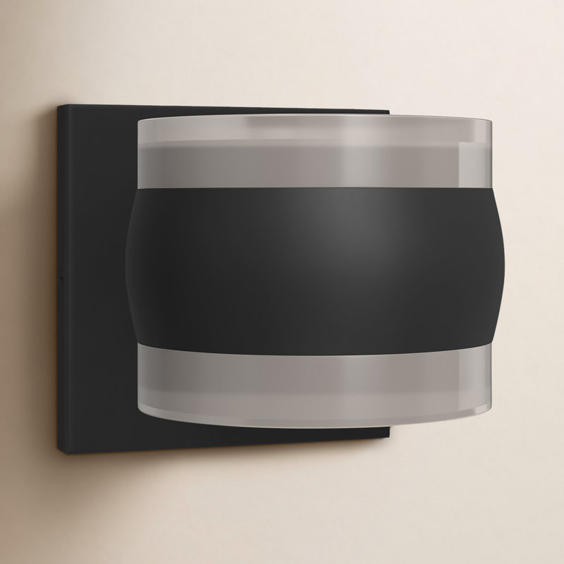 Verbeia Black 5'' H Integrated LED Outdoor Wall Lantern