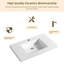 Meuble-lavabo mural simple 31,5 po avec plateau en acrylique Gowanus-1195613532