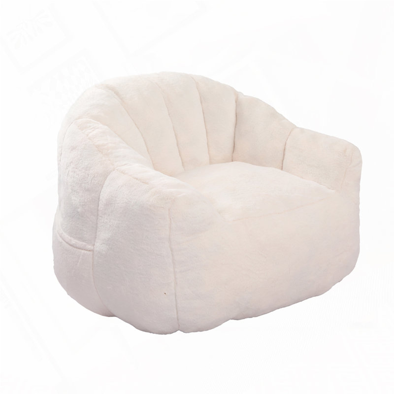 Microfiber / Microsuede Bean Bag Chair, White