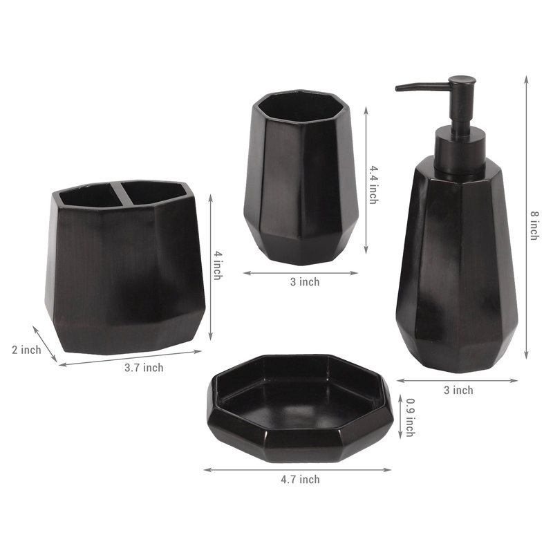 4 Piece Bathroom Accessory Set