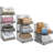 4-Pack Stackable Wire Baskets for Closet Organizers and Storage, Open Storage Bins for Clothes, Toys, and Snacks - Rustic Metal Closet Organizers and Storage Shelves in Black