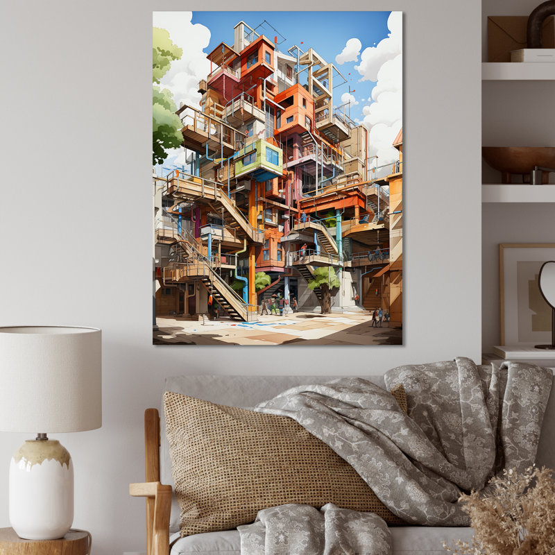 Architecture Building Infinite Knowledge I - Cityscapes Canvas Prints, H 32 po x l 16 po x P 1 po, Toile tendue
