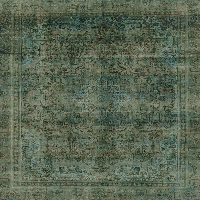 Tapis abstrait moderne 2105, Carré 4 pi