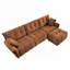 Canapé 3 places avec repose-pieds Chenille-1884469303