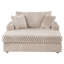 Chaise longue moderne rembourrée avec 2 porte-gobelets, une poche et des coussins-259025187