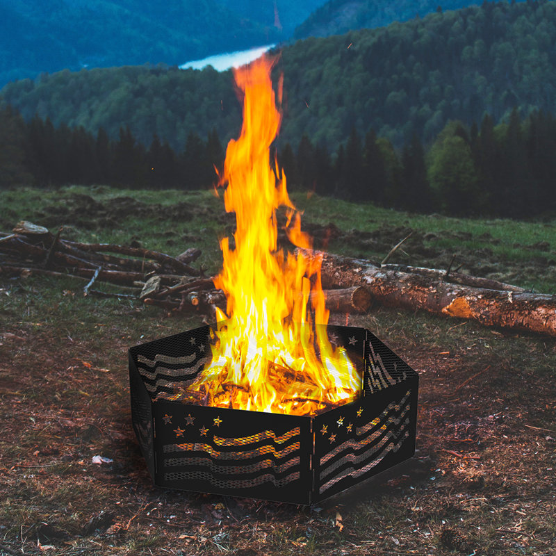 Montoya Round Steel Wood Burning Smokeless Fire Ring