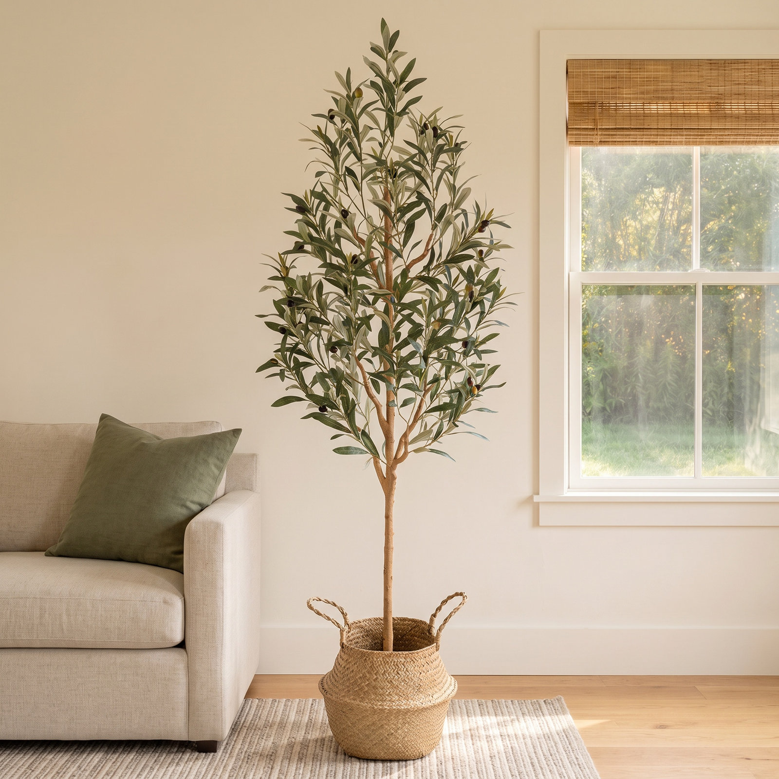 Adcock Olive Tree in Pot, 60" H x 20" W x 20" D