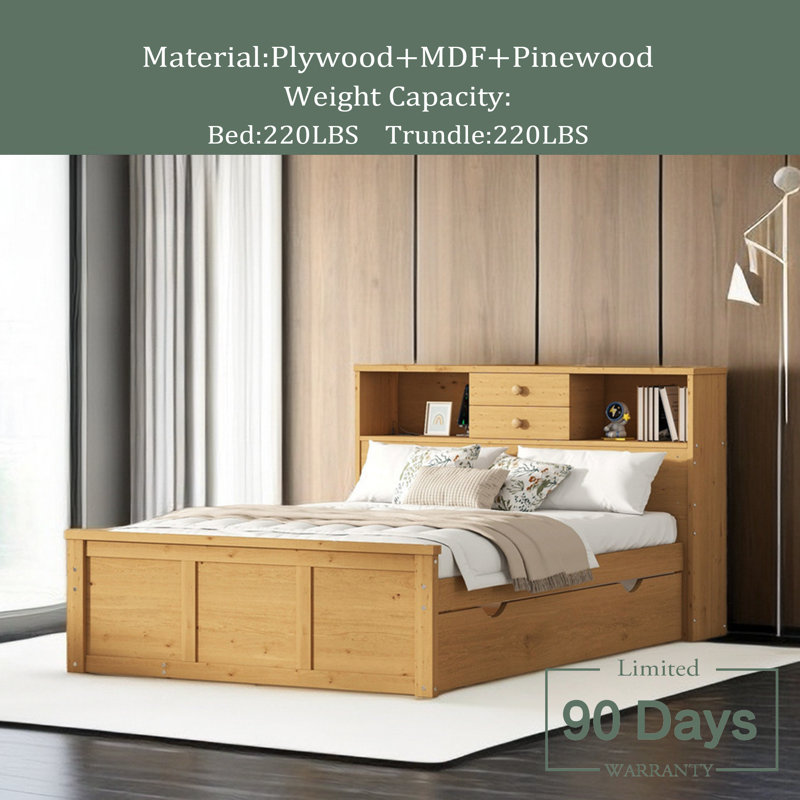Lendita Bookcase Bed, Natural