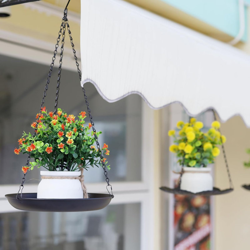 Plant Hanger Indoor Outdoor 2 Pack, Hanging Planter For Indoor Outdoor Plants, Hanging Plant Holder Shelf, Plant Hanging Basket, Decorative Metal Flower Holder