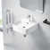 Turner 16" L x 16" W Crisp White Ceramic Square Wall Mount/Vessel Bathroom Sink with Overflow