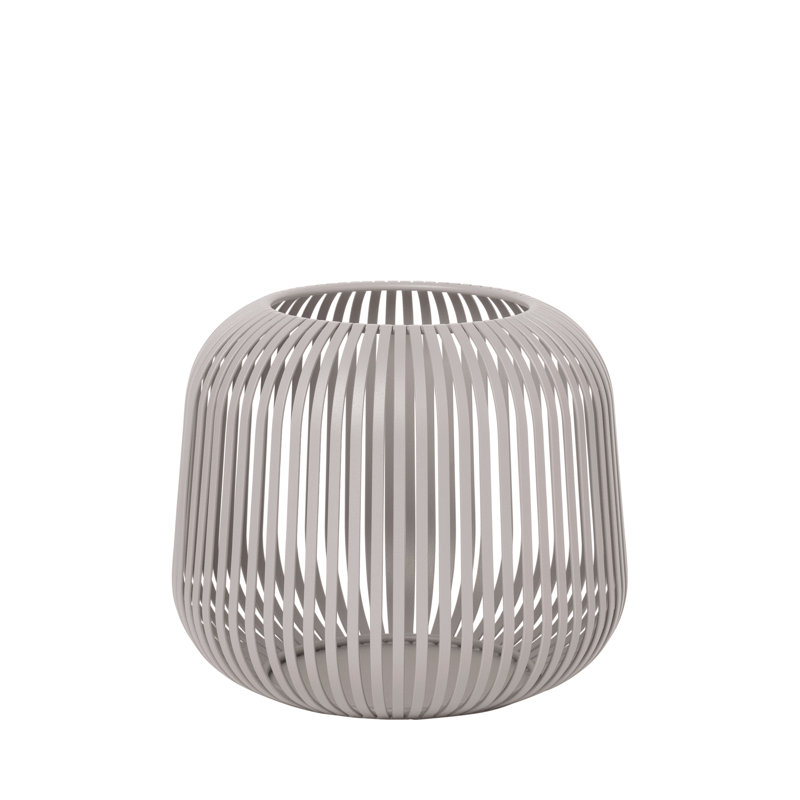 Lanterne de table en métal LITO, H 6,7 po x l 8 po x P 8 po, Tourterelle triste