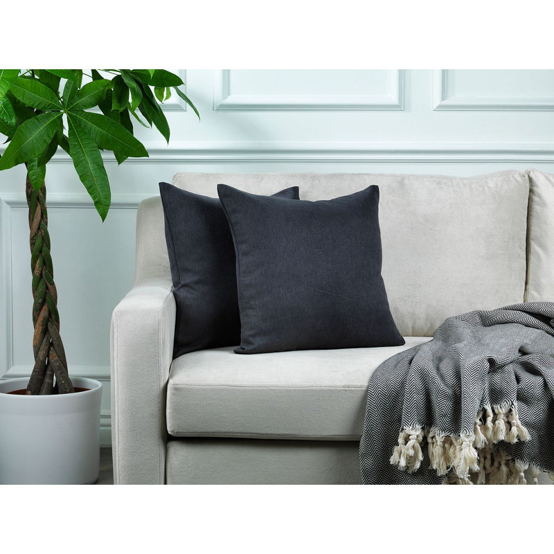 Indoor / Outdoor Rectangular Lumbar Pillow Cover - 1 Pc, 30 x 50cm, Dark Grey