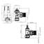 Angled Thermostatic Valve And Manual Radiator Valve For Heated Towel Rail Radiator-749804417