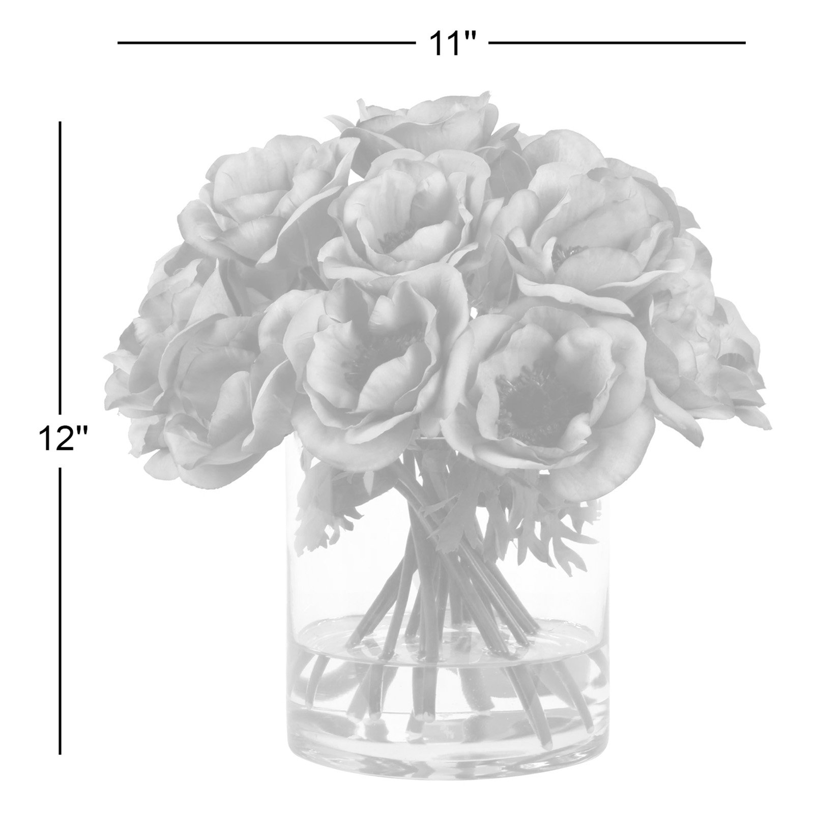 Poppy Floral Arrangement, White