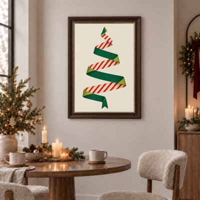 Art mural sur toile rouge et vert
