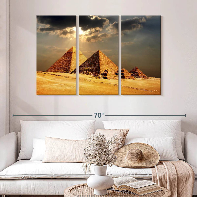 Adella Giza Pyramids, 32" H x 50" W