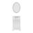 Derby 24" Carrara White Marble Countertop Bath Vanity with Faucet-118558537-29273789
