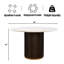 Table de salle à manger ronde 48 "avec base piédestal Mariabella