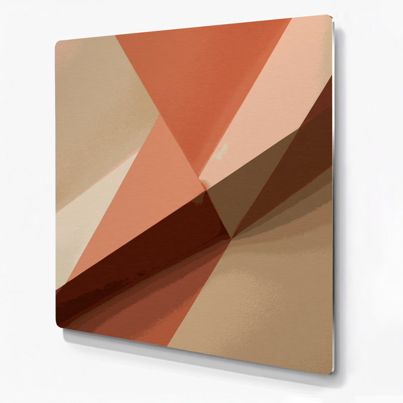 Minimalisme 28, art mural en métal brun, H 16 po x l 16 po