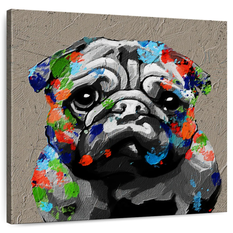 Crowle Dog Portrait, 33" H x 33" W