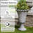 2-Pack Petal Shaped Pedestal Planters, 23.6" Tall Outdoor Flower Pots With Solid Base, Elegant Pattern, Weather-Resistant HDPE-116832548