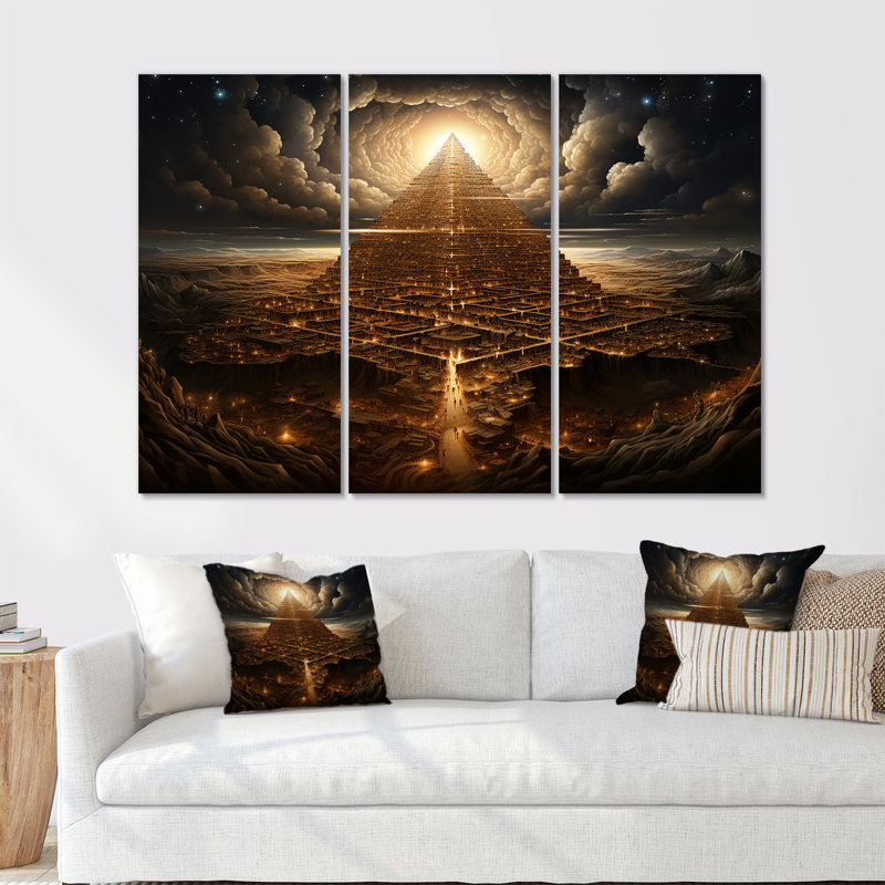 Judaïsme Mount Moriah Sacred Summit Mystery III - Judaism Wall Art, ensemble de salon, Toile tendue
