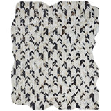 Boonie Cowhide Geometric Area Rug in Cream/Black