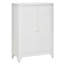 Armoire de rangement industrielle en acier durable avec tablettes réglables et portes doubles pour l'organisation du garage