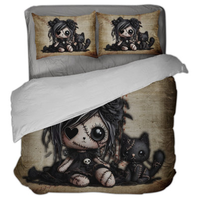 Little Stitch Ups Rag Doll And Her Cat2 Comforter Set