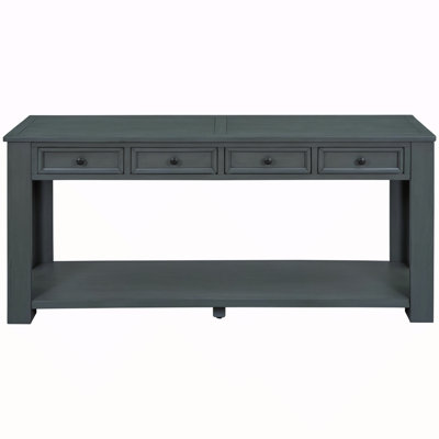 Console Table/Sofa Table With Storage Drawers And Bottom Shelf For Entryway Hallway