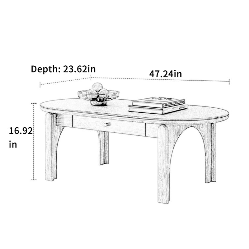 Walnut Solid Wood Coffee Table