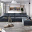 Canapé modulaire en L en chenille avec méridienne réversible en L gris robuste et robuste-1514084037