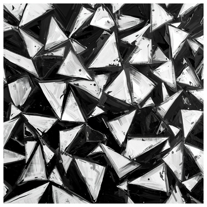 Abstract Triangular Shapes Double Sided Throw Pillows, 14 x 14 inches