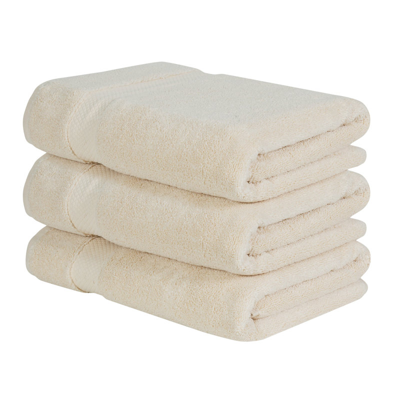 Ensemble de serviettes de bain 100% coton Splash Splash, serviettes de bain absorbantes ultra douces 550 g / m² pour spa et usage quotidien, certifié OEKO-TEX, paquet de 3, sable