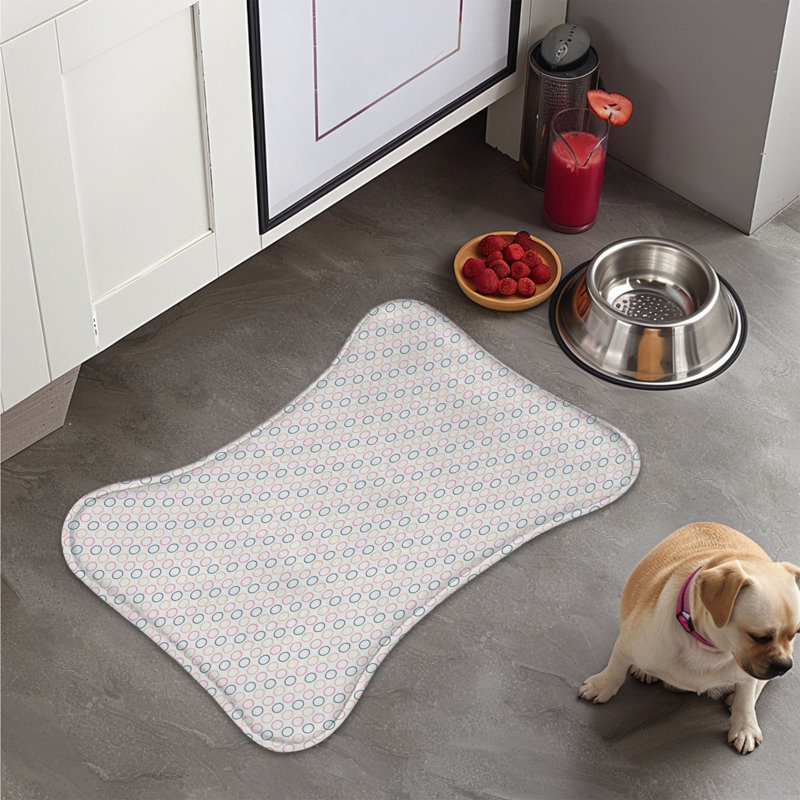Tapis d'alimentation bleu et bleu en forme d'os 1 pièce