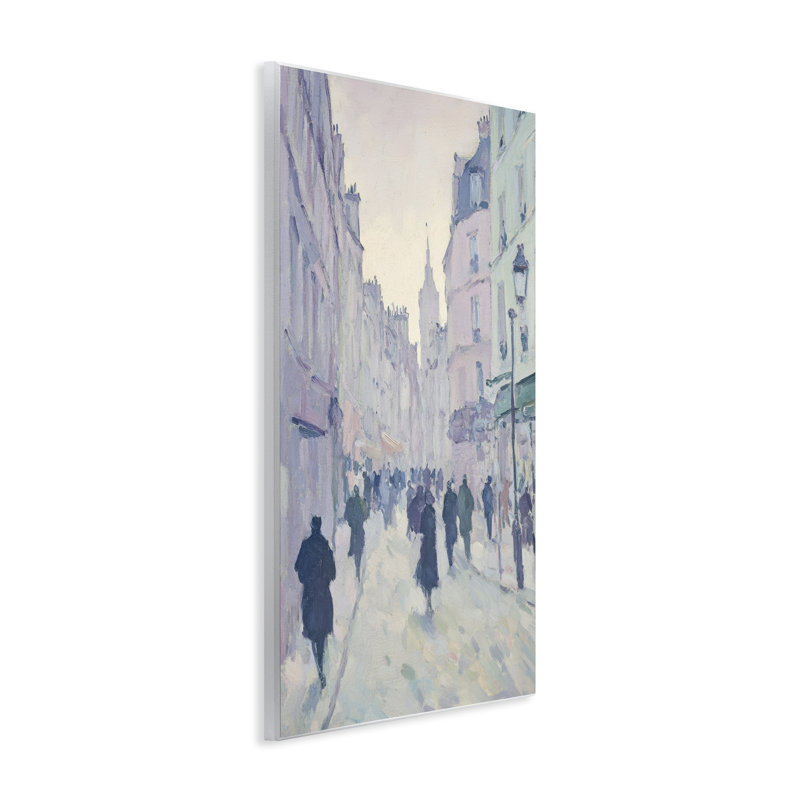 Plaque murale Paris, scène de rue, par Petal Prints Design, H 19 po x l 13 po