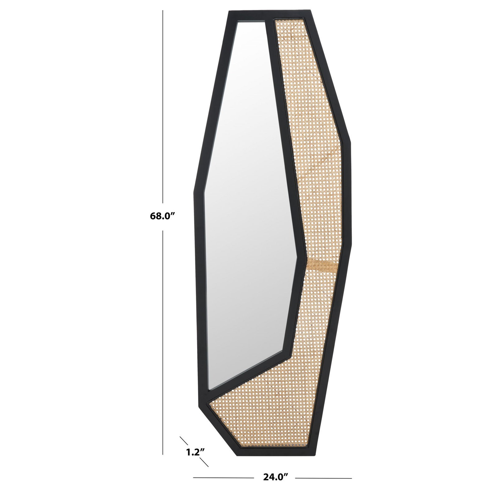 Harvy 24" Full-Length Mirror, Black