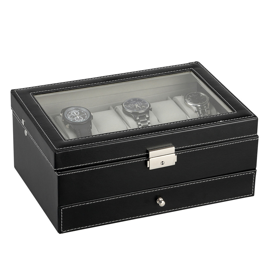 12 Slots Watch Box with Drawers Latitude Run®