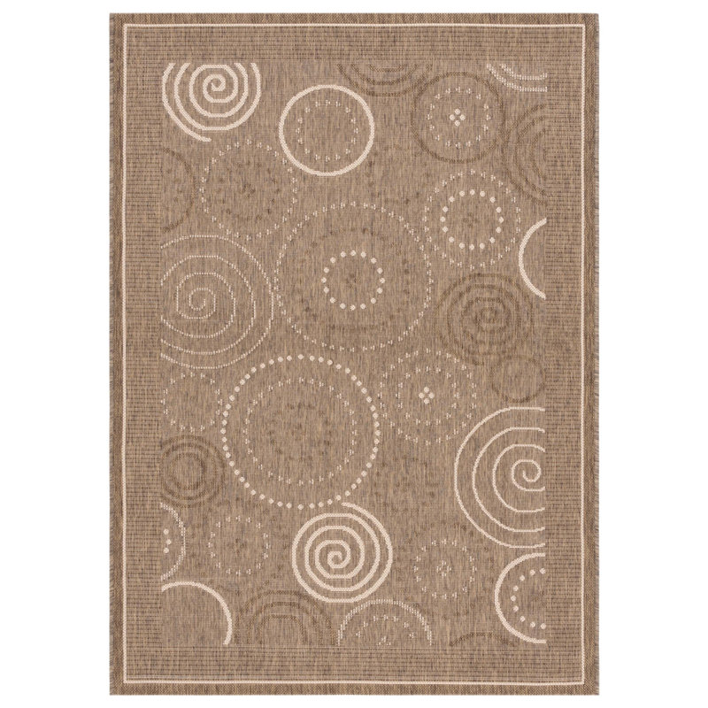 Tapis d'intérieur / extérieur à motif géométrique Herefordshire Performance, Rectangle 4 pi x 5 pi 7 po