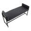 Banc de ferme 18 po avec métal, bois gris et similicuir-1014746709