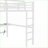 Queen Size Metal Loft Bed with Desk, Power Outlet, LED Lights, Space-Saving, Noise-Reduced, Black-1787658650