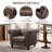 Gazim 42.52“ Wide Tufted Faux Leather Chesterfield Chair Accent Chair-1551976319